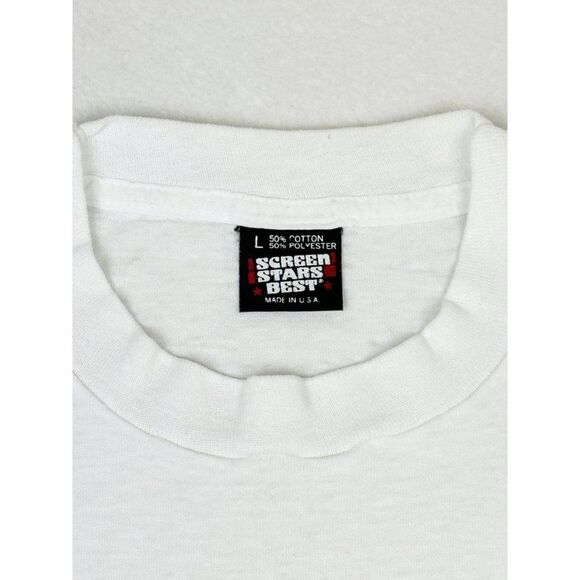 Vintage Kentucky Give Blood Center T-Shirt Large White Fun Run Single Stitch - Picture 5 of 11